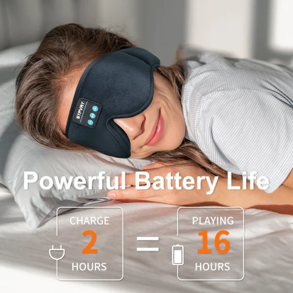 Bluetooth Sleep Mask Wireless Headset 3D Eye Mask Light Blocking Adjustable Washable Eye Cover Sleeping Earphones Eye Lash Mask - Image 2