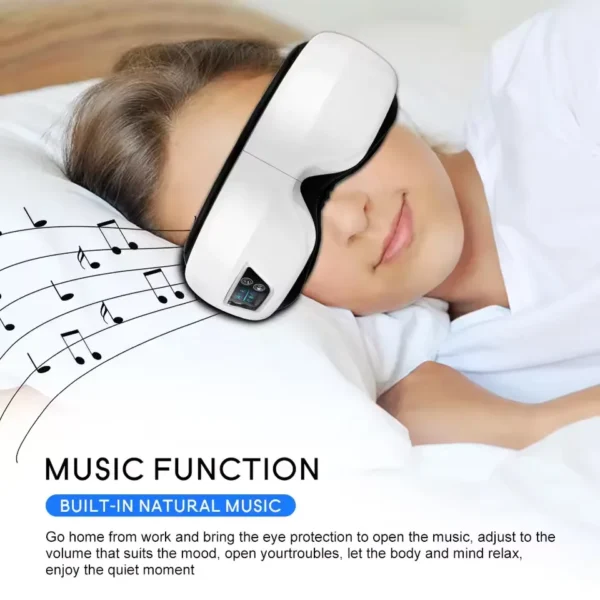 Eye Massage Instrument Vibration Airbag Pressure Hot Compress Eye Massager Bluetooth Music Relax Fatigue Eye Care Foldable - Image 2