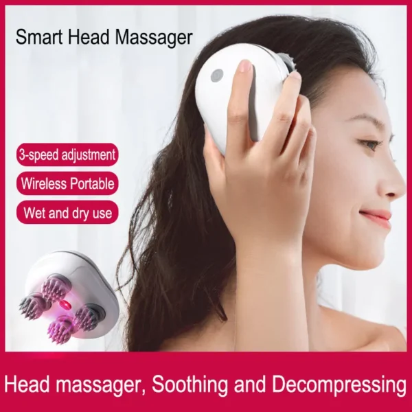 Electric Head Massage Health Care Antistress Relax Body Massage Deep Tissue Wireless Scalp Massager Prevent Hair Loss Relieve